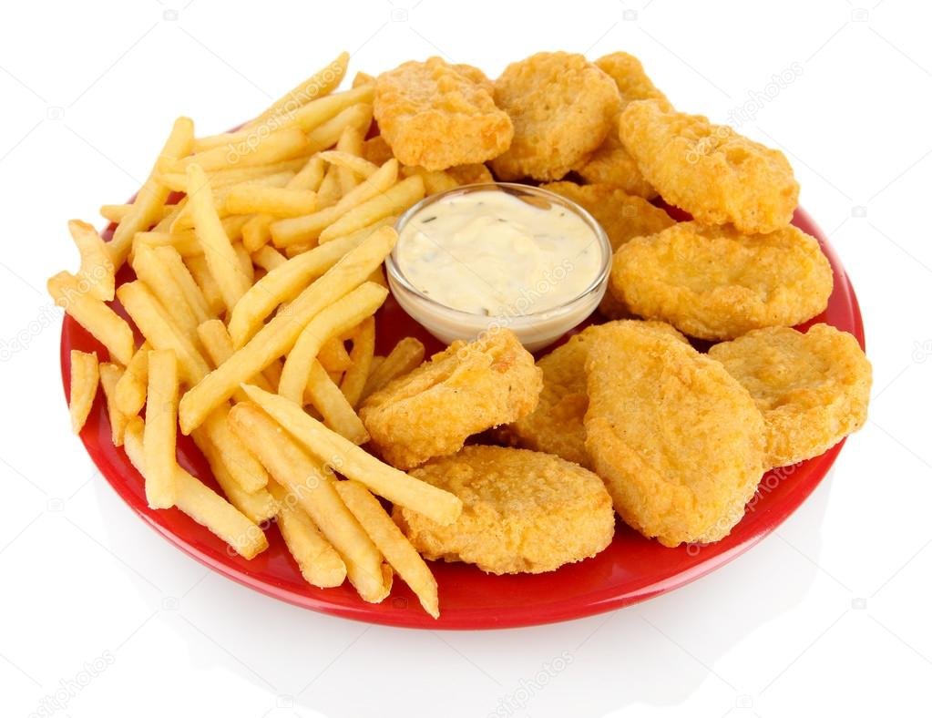 Chicken nuggets and fries