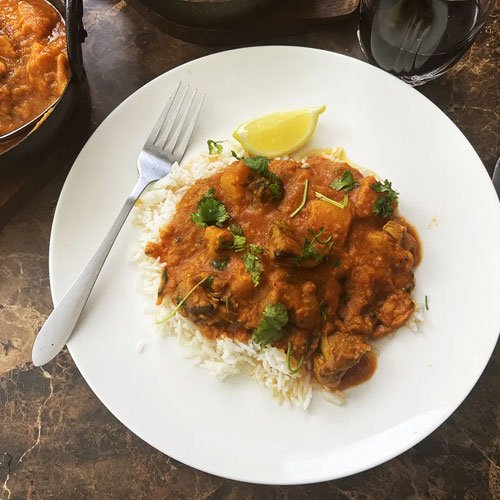 Lamb or goat or beef dansak